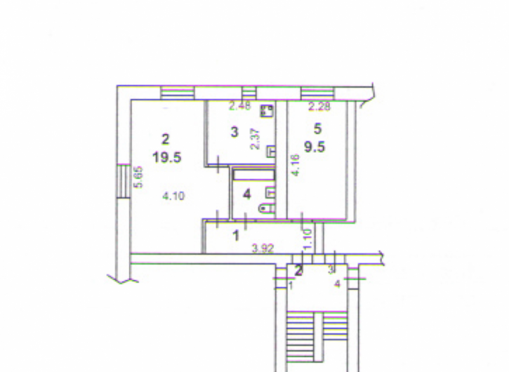 2-комн квартира Розы Люксембург, 13А