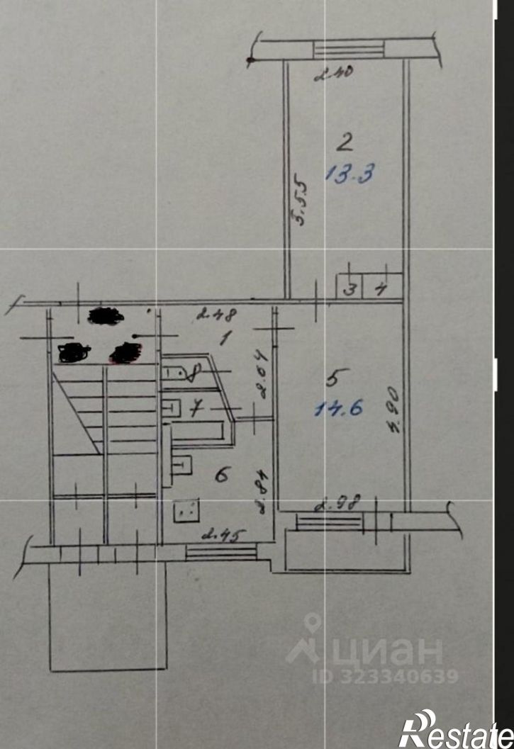 2-комн квартира улица Воровского, 19А,  д. 19А
