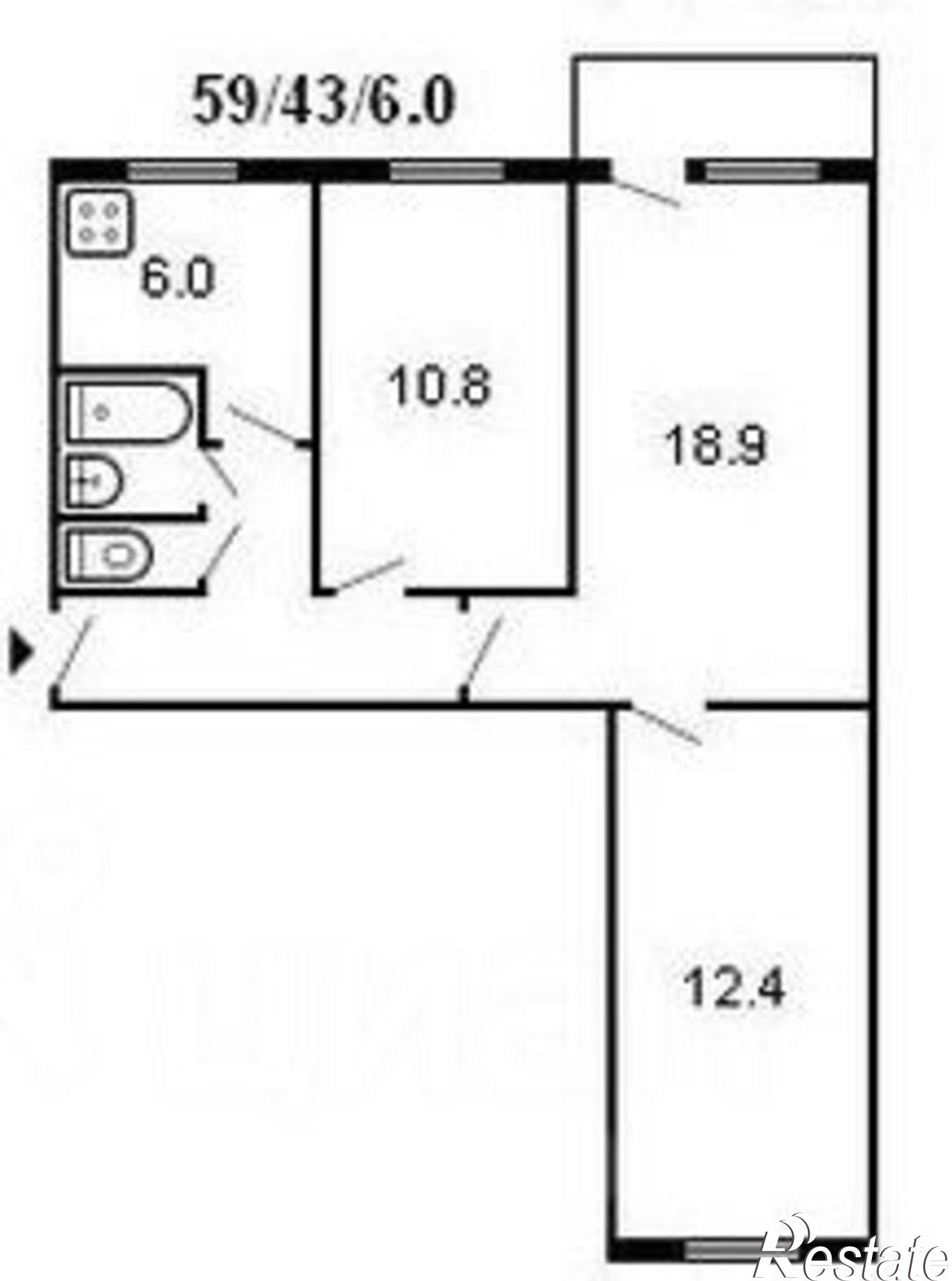 Купить квартиру за 4 990 000 рублей на 2-я Железнодорожная улица, 5Б
