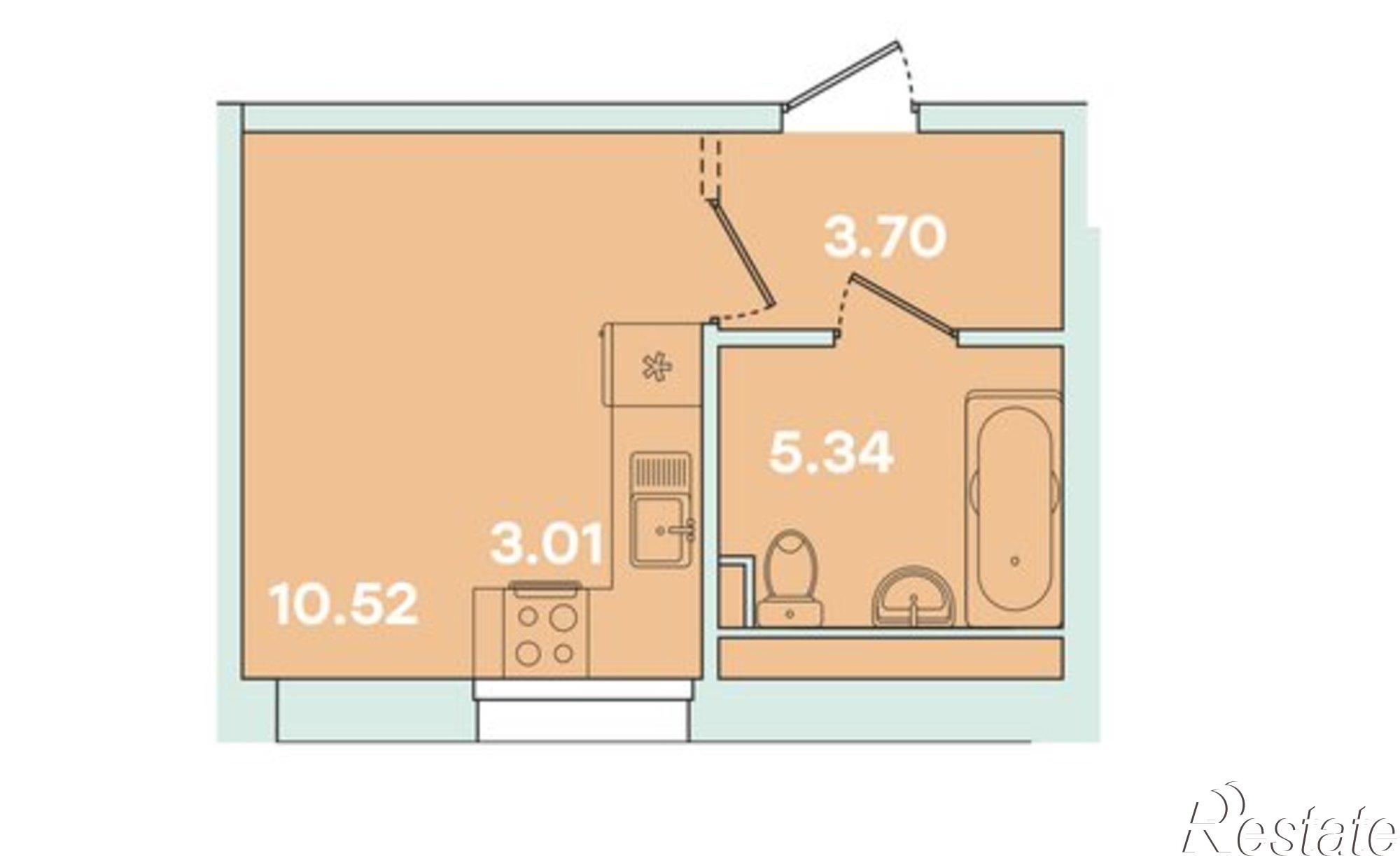 Купить квартиру за 4 963 200 рублей на улица Петрова, 18/1