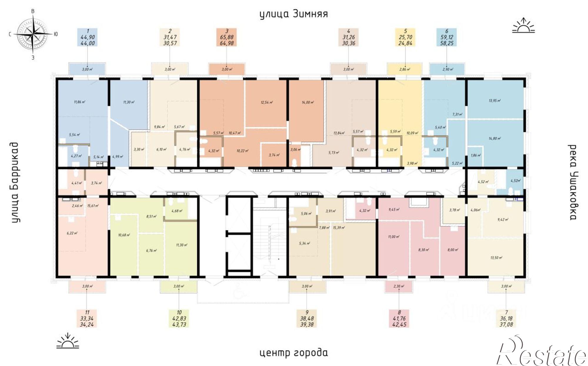 Купить квартиру за 6 476 220 рублей на улица Баррикад, 60/5