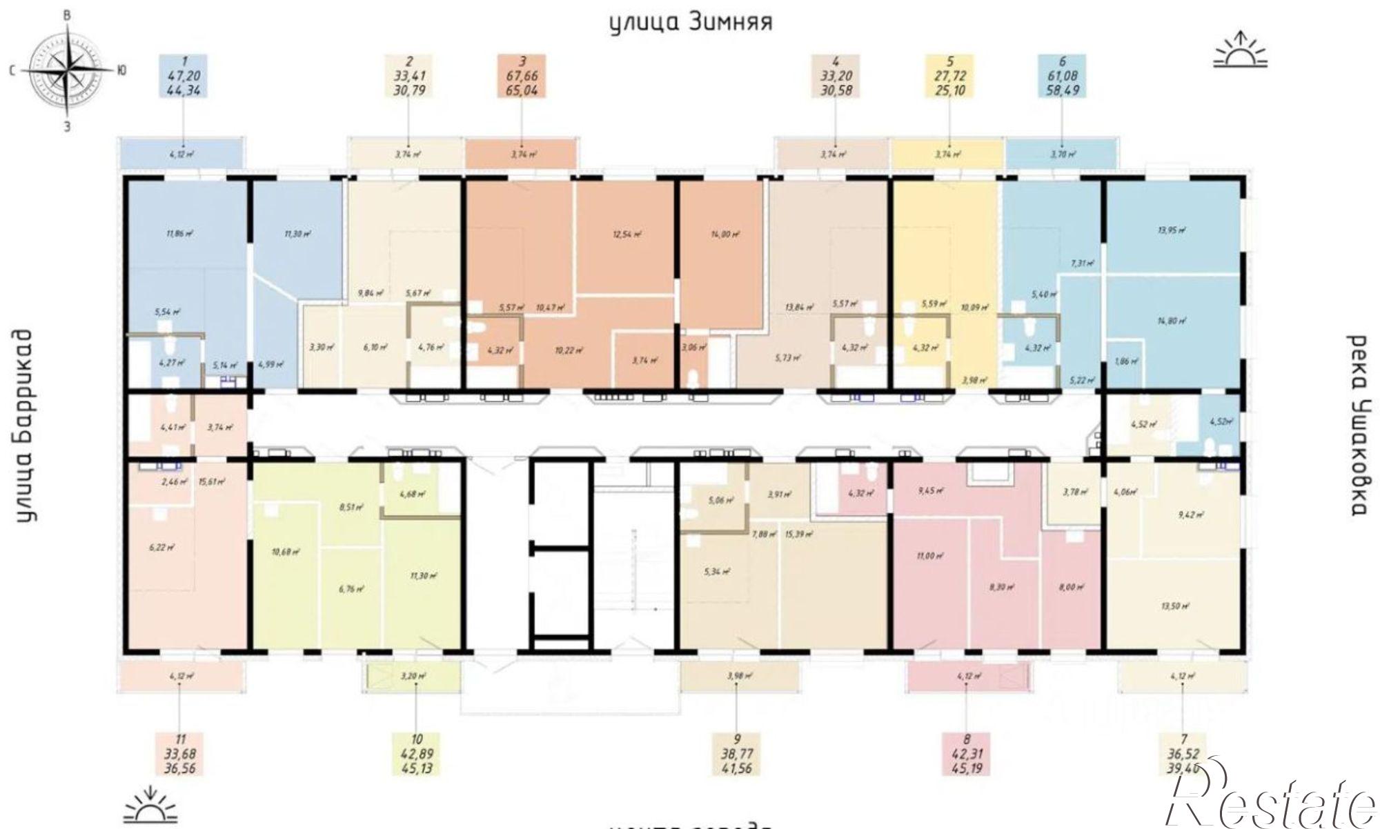 Купить квартиру за 4 460 000 рублей на улица Баррикад, 60/5