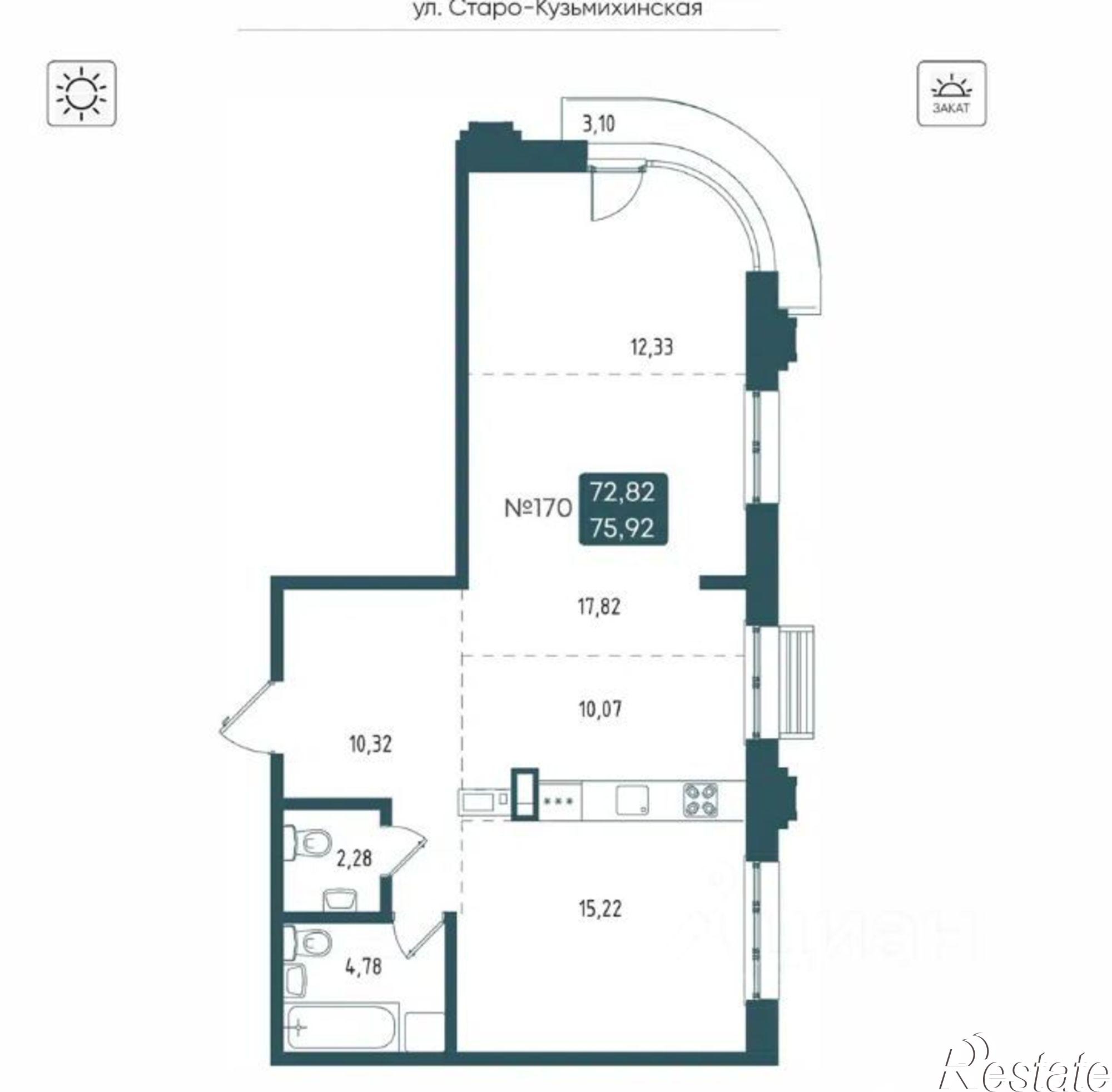 Купить квартиру за 15 040 000 рублей на ул Овражная, 12а