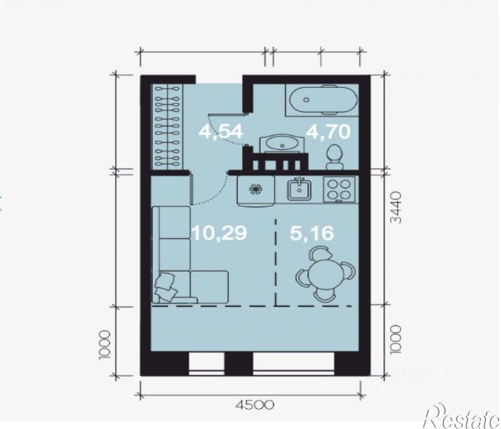 1-комн квартира в новом доме ул Верхняя Набережная, 137,  д. 137