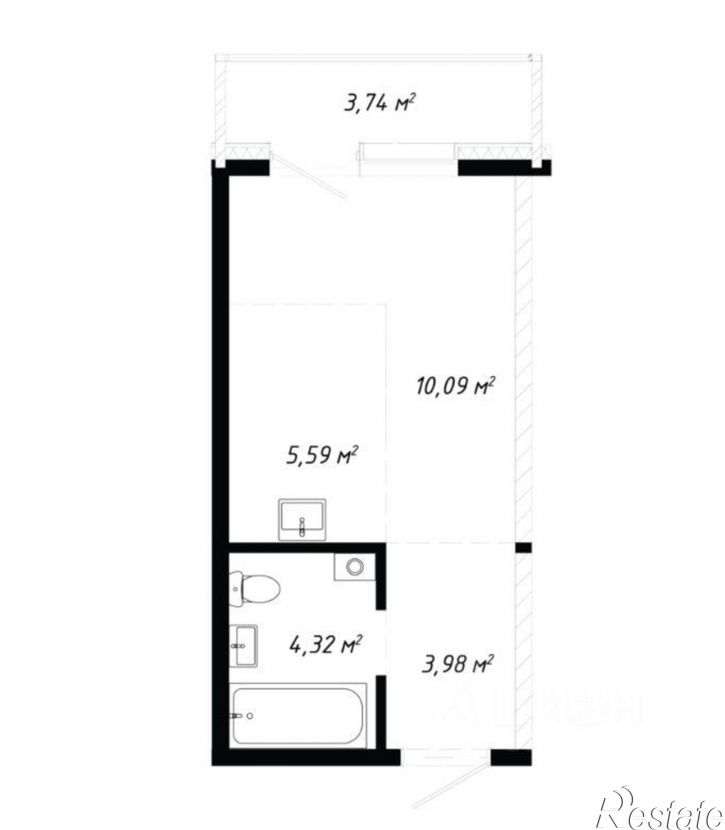 1-комн квартира в новом доме улица Баррикад, 60/5,  д. 60/5