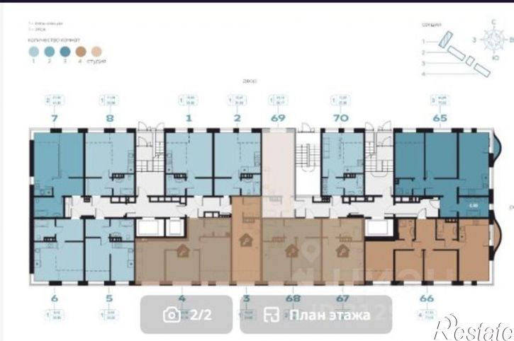 1-комн квартира в новом доме Верхняя Набережная улица, 127,  д. 127