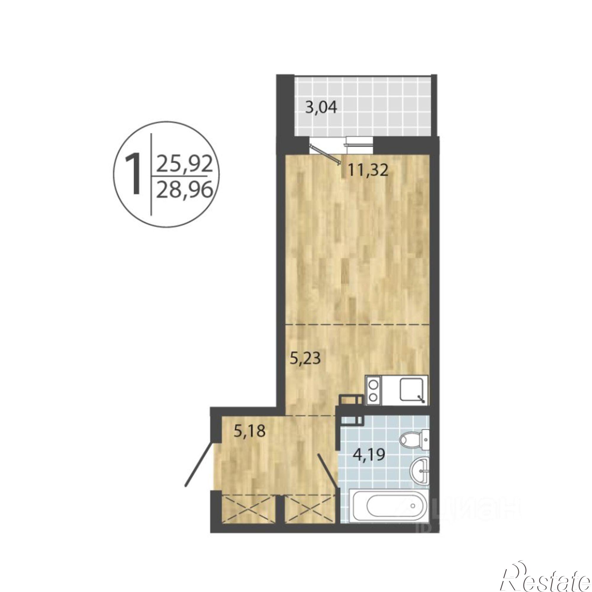 Купить квартиру за 5 936 800 рублей на улица Геологов, 26Г/1