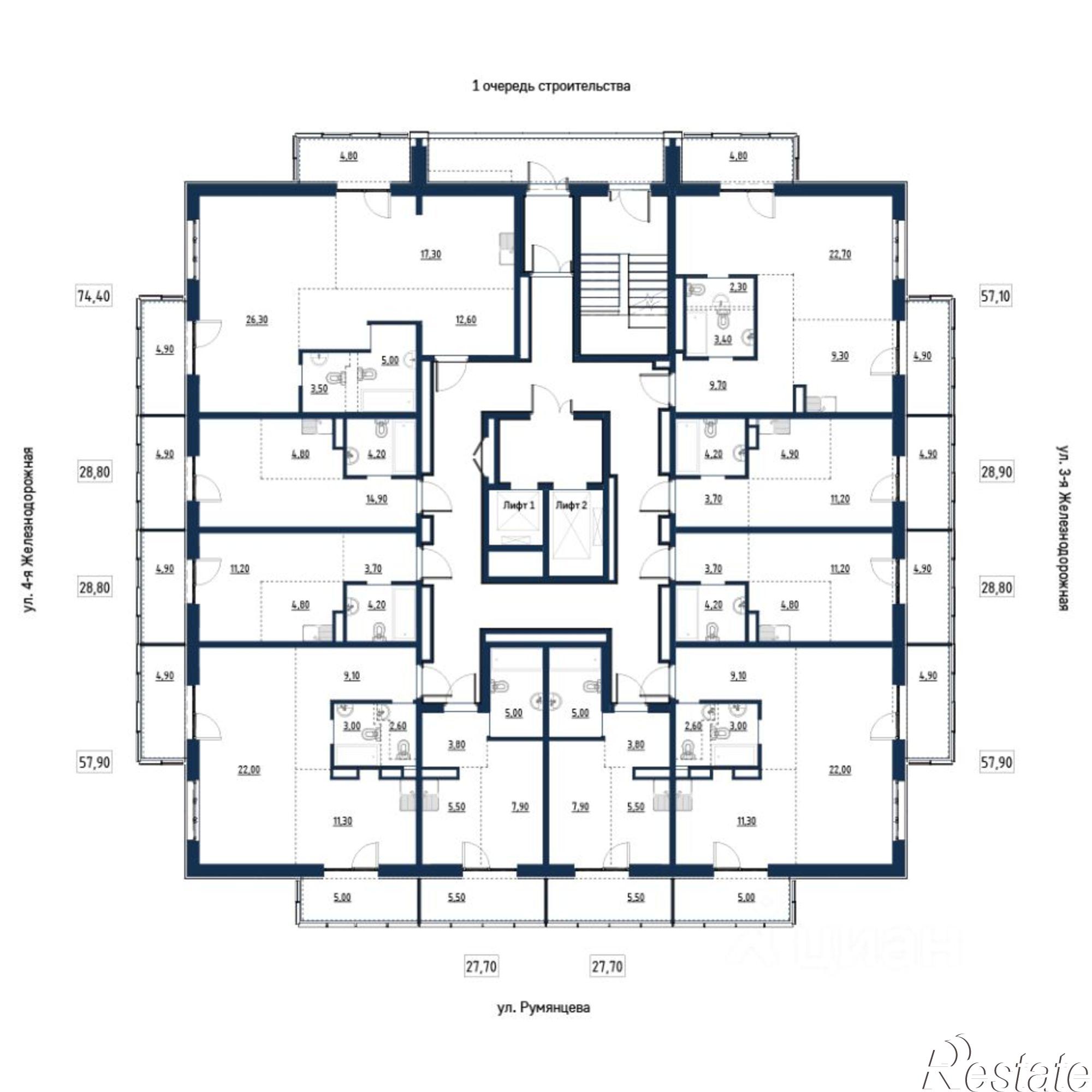 Купить квартиру за 5 678 500 рублей на ул Румянцева, 36/1