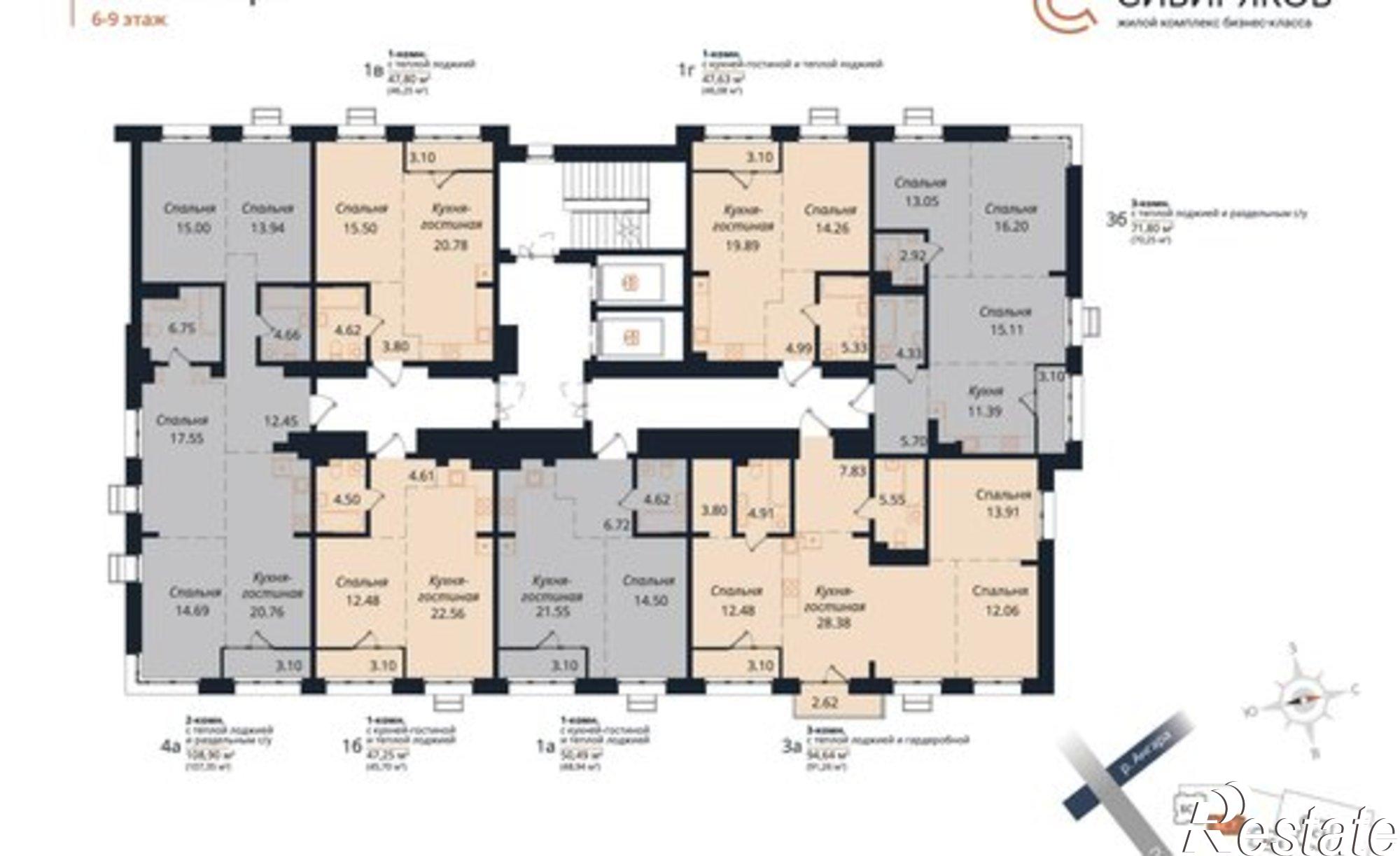 Купить квартиру за 19 645 000 рублей на Верхняя Набережная улица, 12/1