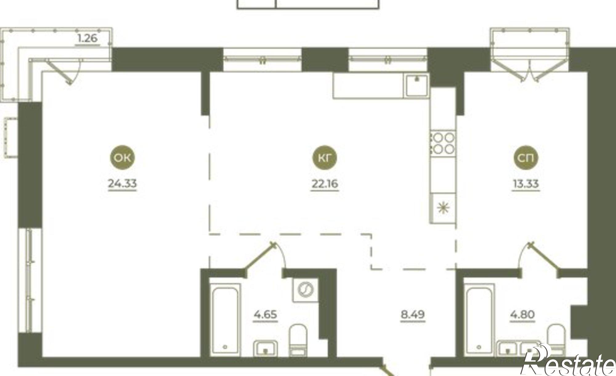 Купить квартиру за 17 075 300 рублей на улица Седова, 57