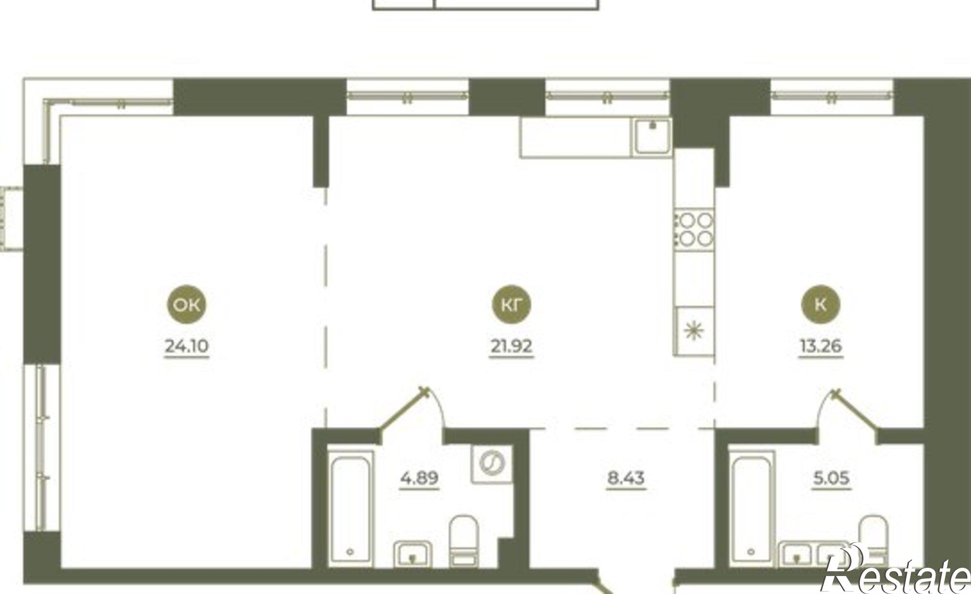 Купить квартиру за 16 966 500 рублей на улица Седова, 57