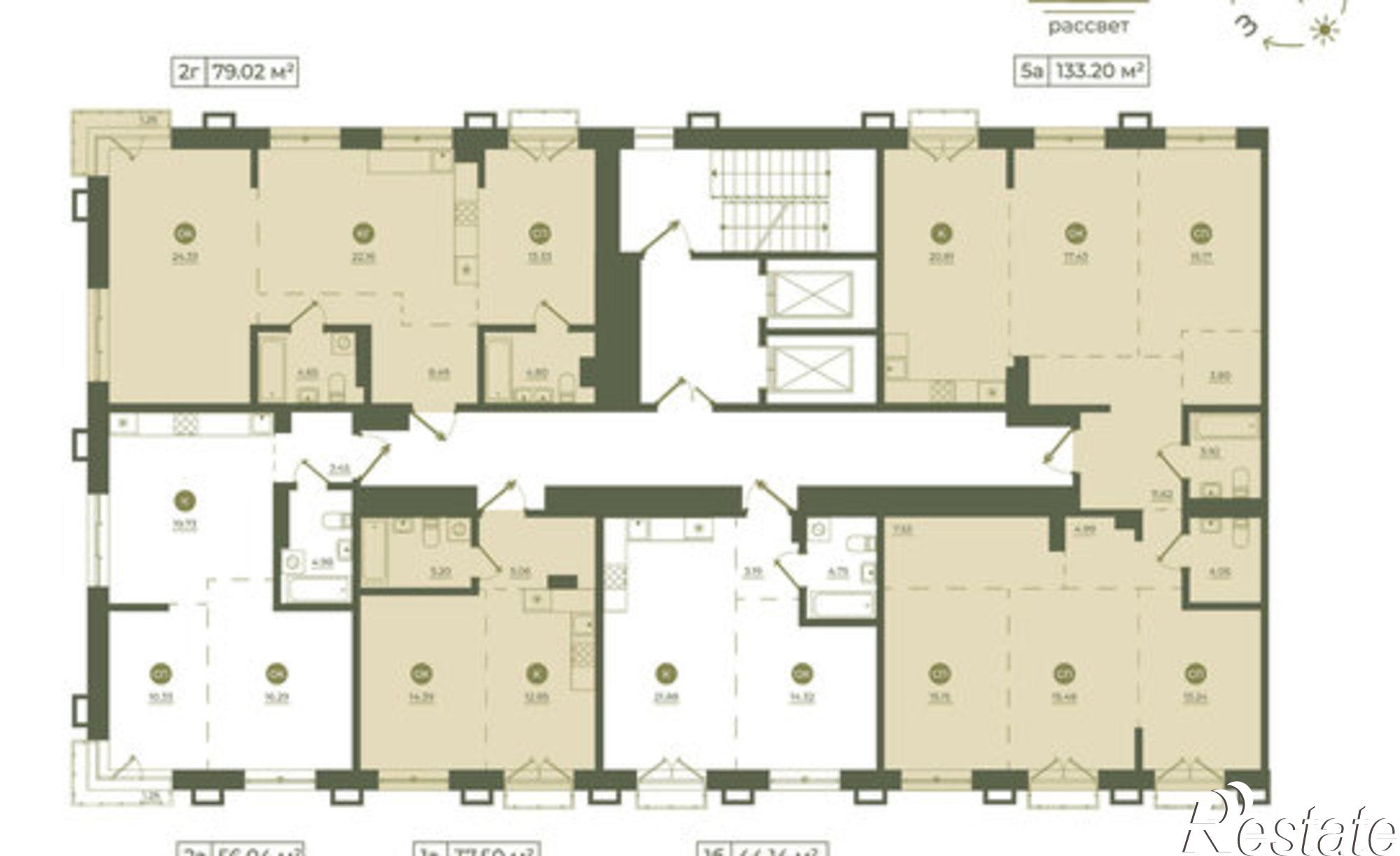 Купить квартиру за 30 236 400 рублей на ул Седова, 55