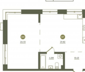 2-комн, 78 кв м, этаж 1/9 улица Седова, 57