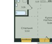 1-комн, 47кв м, этаж 12/19 ул Пискунова, 134