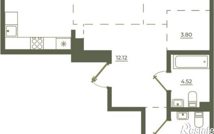 3-комн квартира в новом доме улица Седова, 57,  д. 57