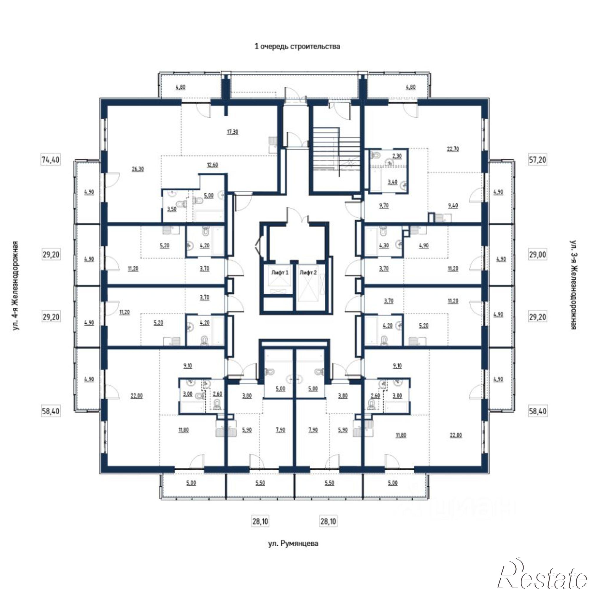 Купить квартиру за 10 416 000 рублей на улица Румянцева, 40