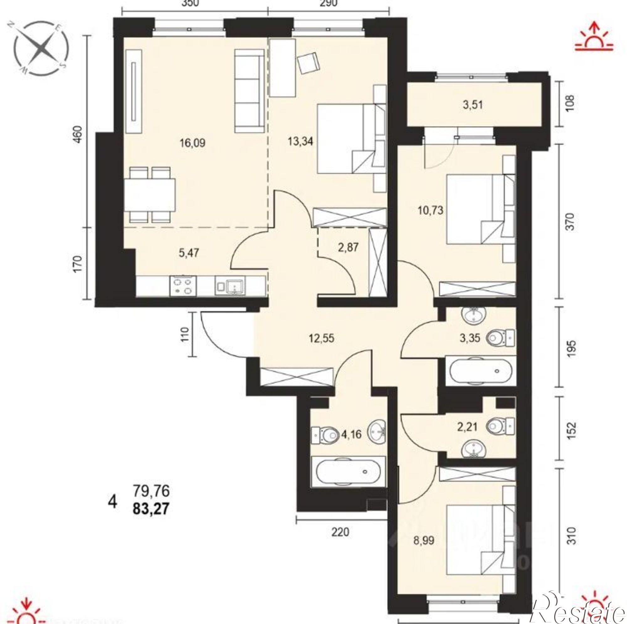 Купить квартиру за 10 420 000 рублей на ул Березовая Роща, 40а