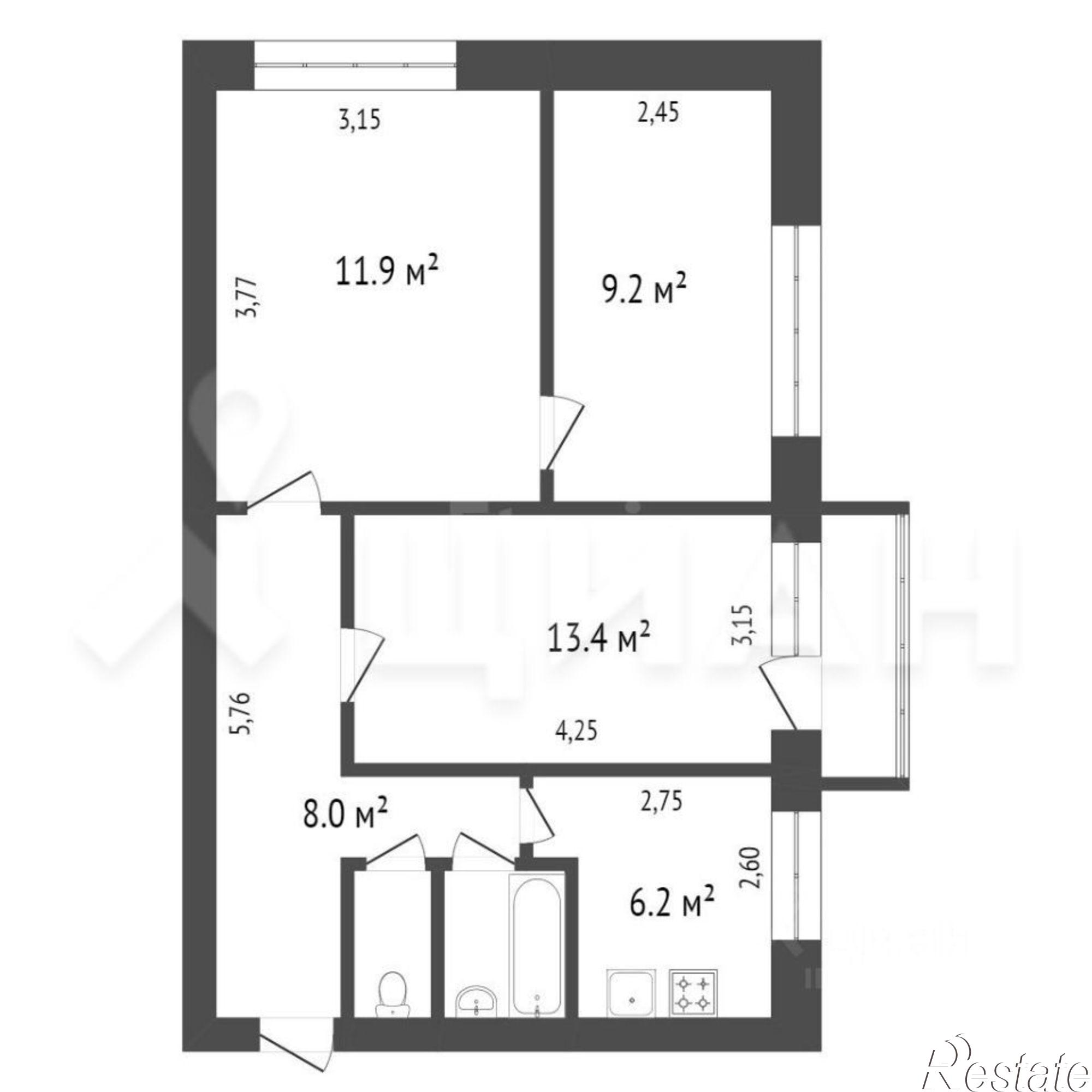 Купить квартиру за 6 500 000 рублей на Советская улица, 176 к169