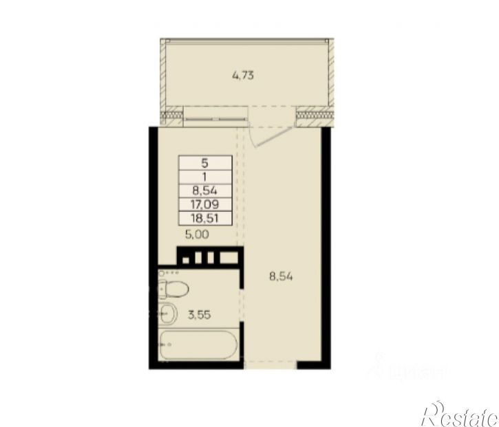 1-комн квартира в новом доме Тулунская улица, 6,  д. 6