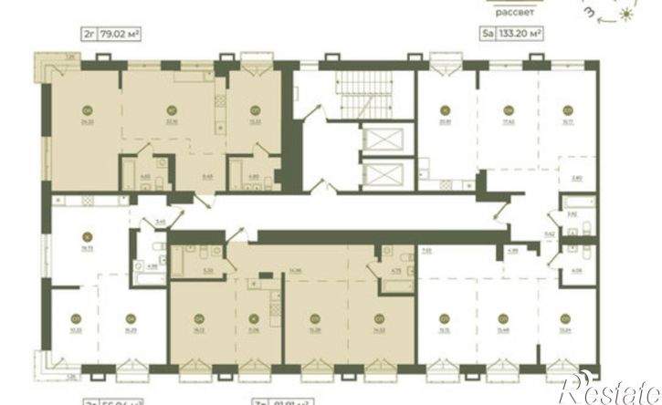 3-комн квартира в новом доме ул Седова, 55,  д. 55