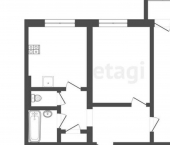 2-комн, 54кв м, этаж 2/5 ул Трудовая, 66