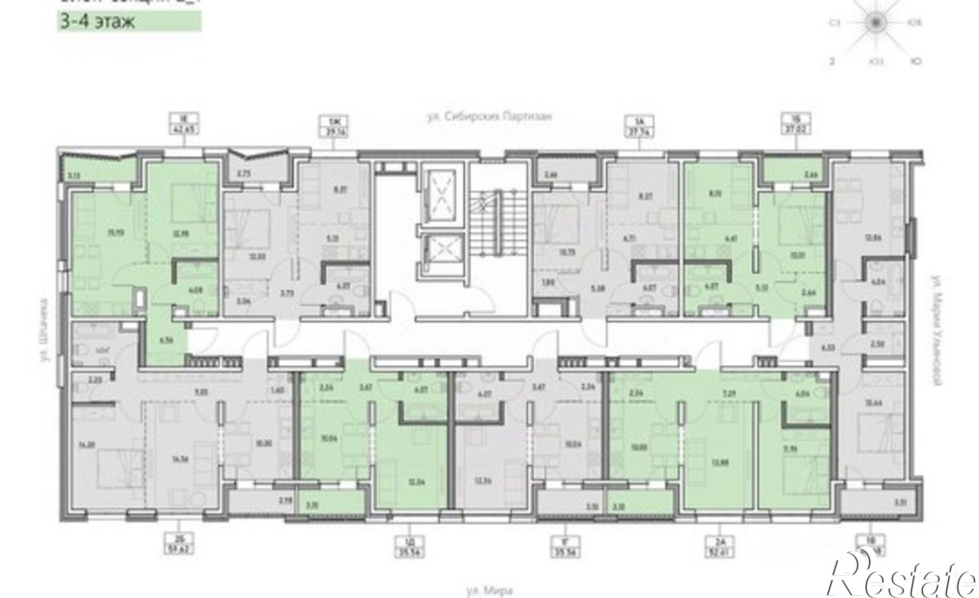 Купить квартиру за 6 600 000 рублей на улица Сибирских Партизан, 1 с5