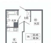 1-комн, 37кв м, этаж 10/16 Советская улица, 9/1