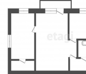2-комн, 42кв м, этаж 1/4 ул Академическая, 9