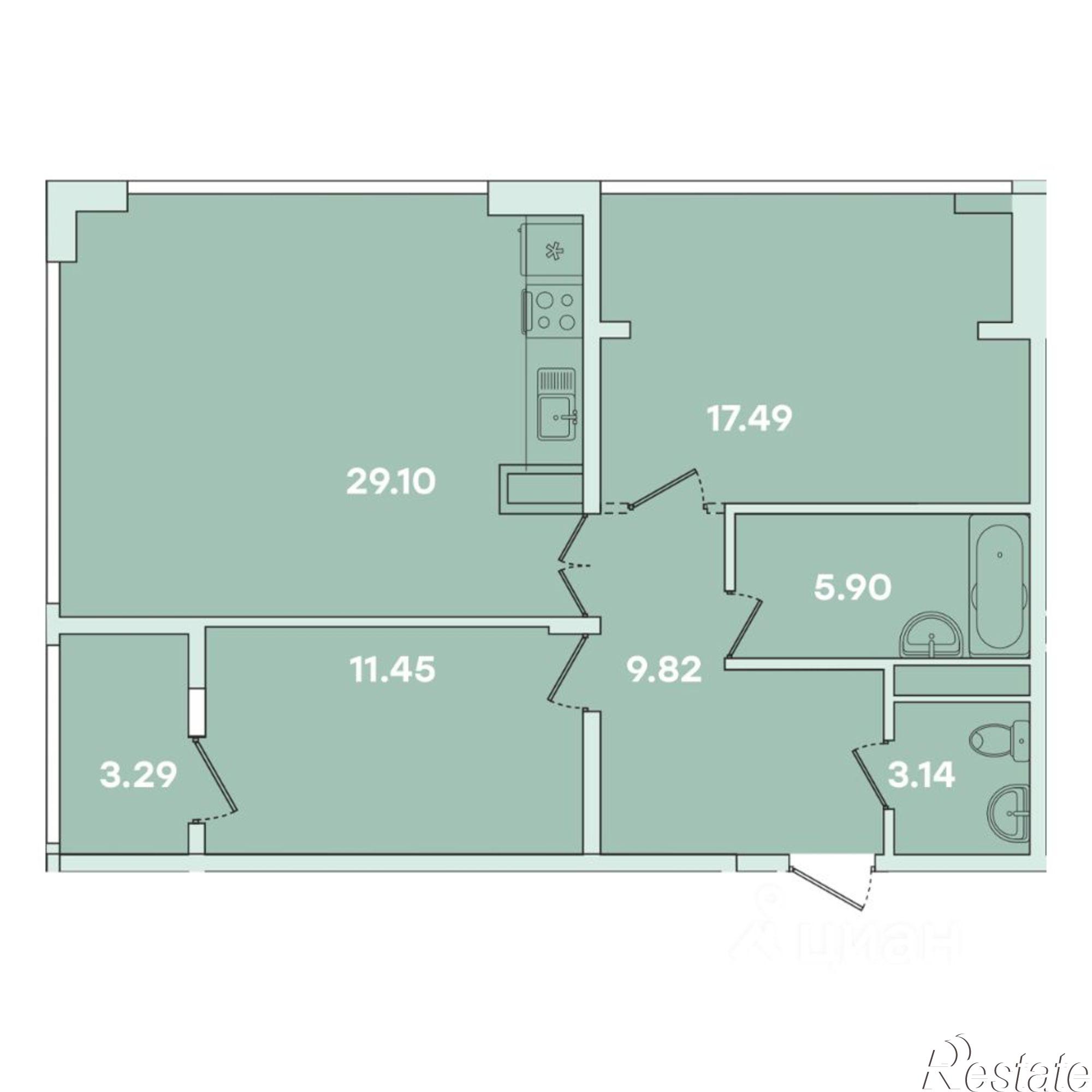 Купить квартиру за 13 630 600 рублей на улица Петрова, 18/1