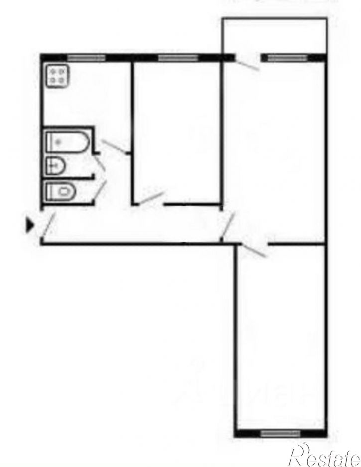 3-комн квартира микрорайон Юбилейный, 62