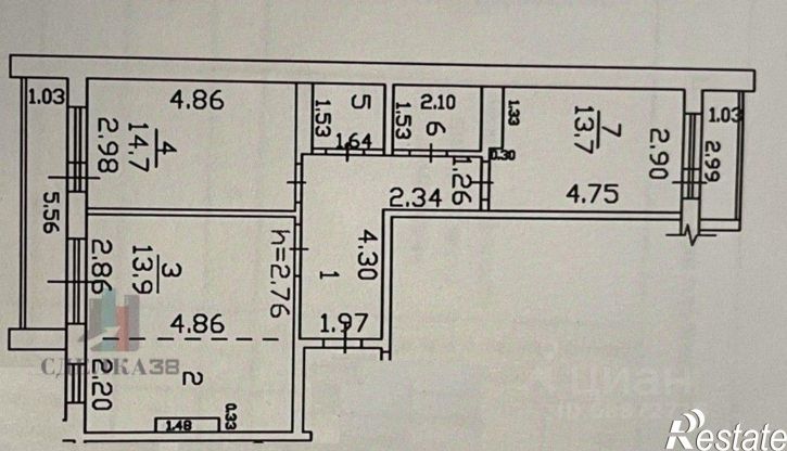 3-комн квартира улица Семёна Лагоды, 4/2,  д. 4/2