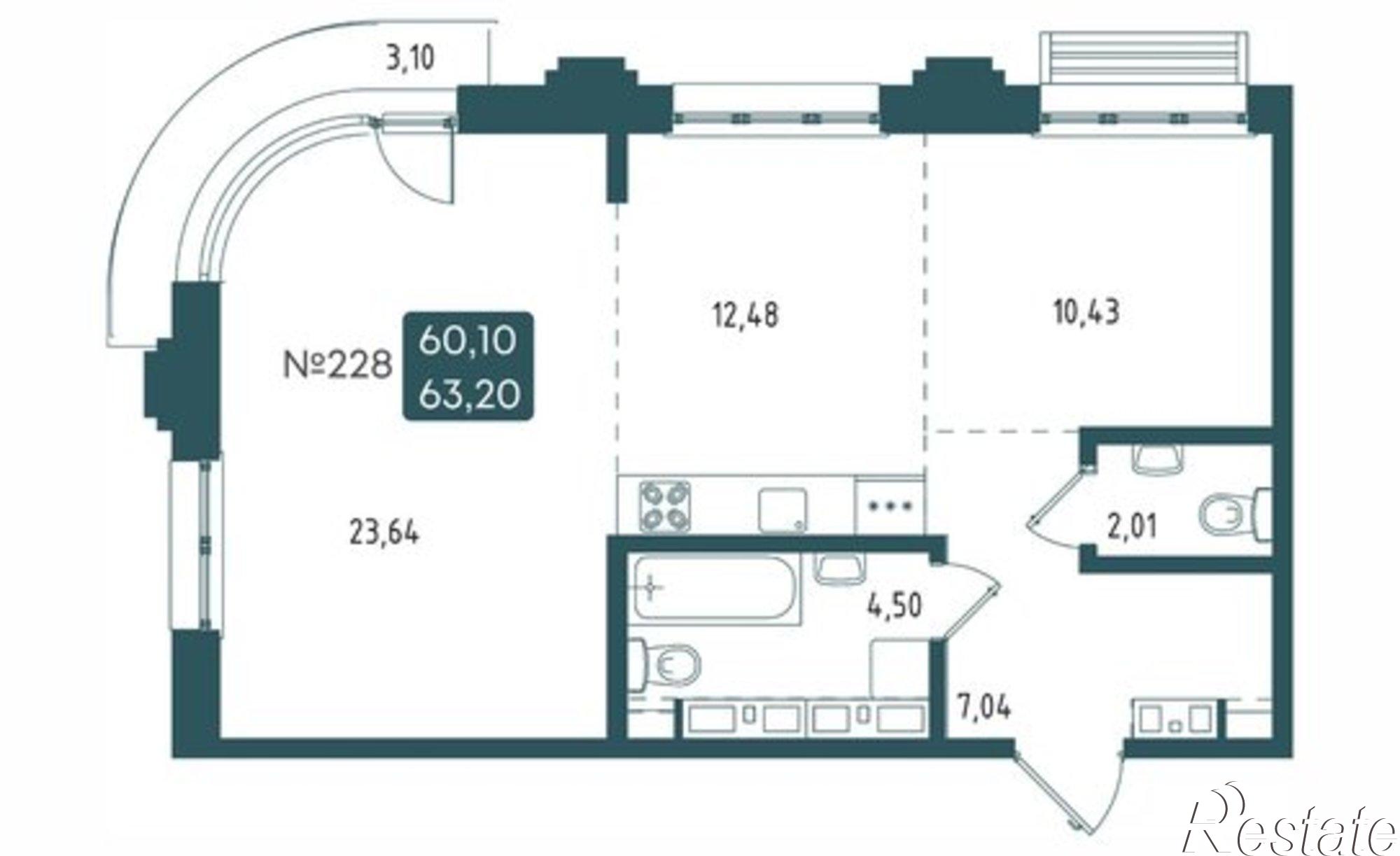 Купить квартиру за 13 230 000 рублей на ул Овражная, 11б