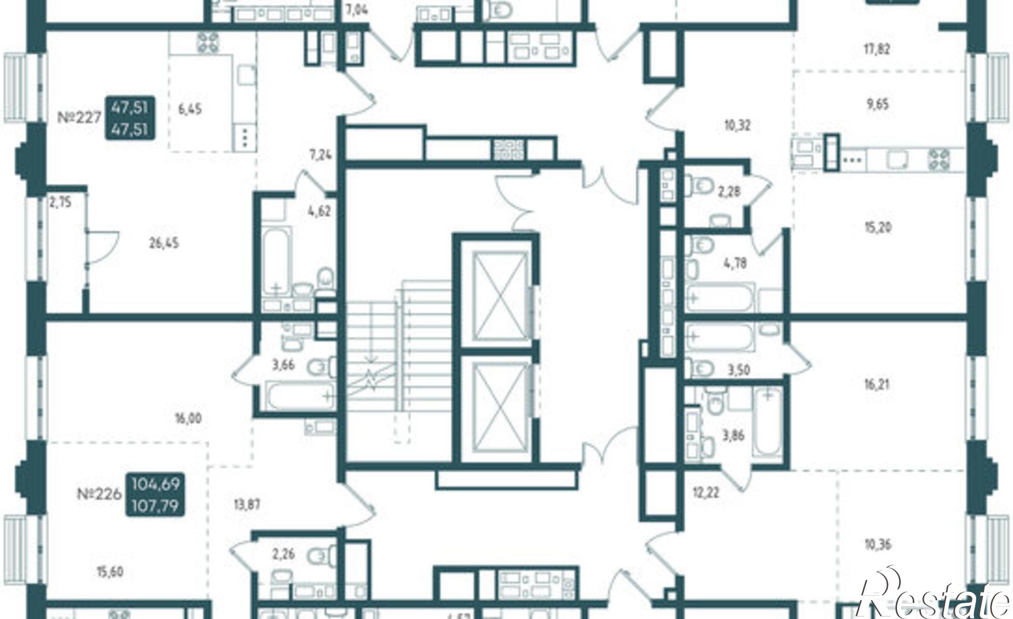 Купить квартиру за 13 230 000 рублей на ул Овражная, 11б