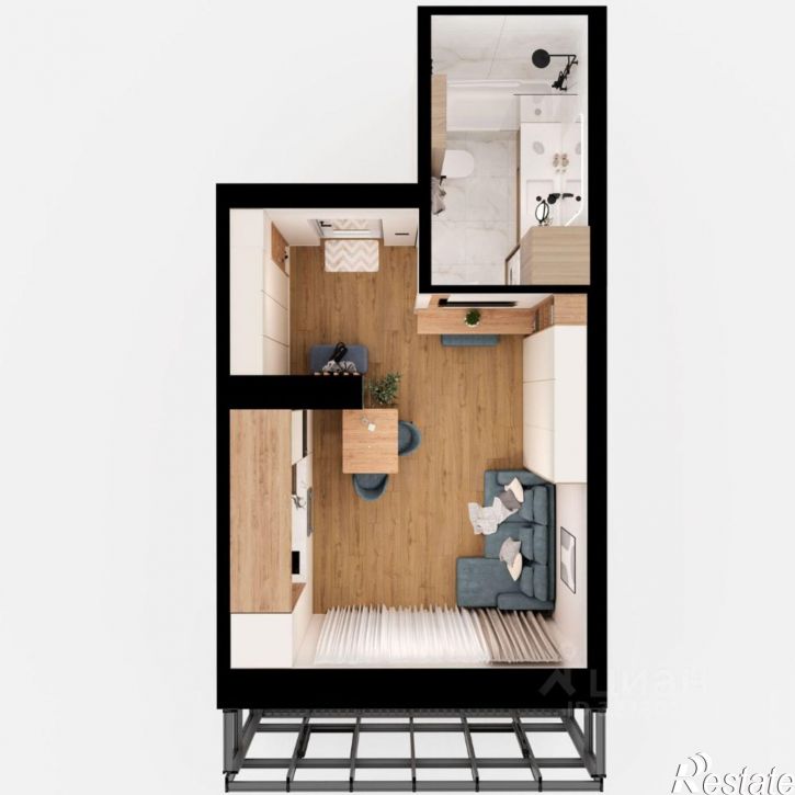 1-комн квартира в новом доме улица Румянцева, 40,  д. 40