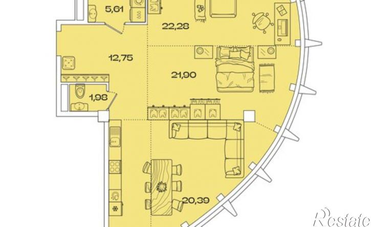 3-комн квартира в новом доме ул Кожова, 14/3,  д. 14/3