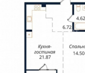 1-комн, 51кв м, этаж 9/18 Верхняя Набережная улица, 173/1