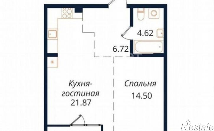 1-комн квартира Верхняя Набережная улица, 173/1,  д. 173/1