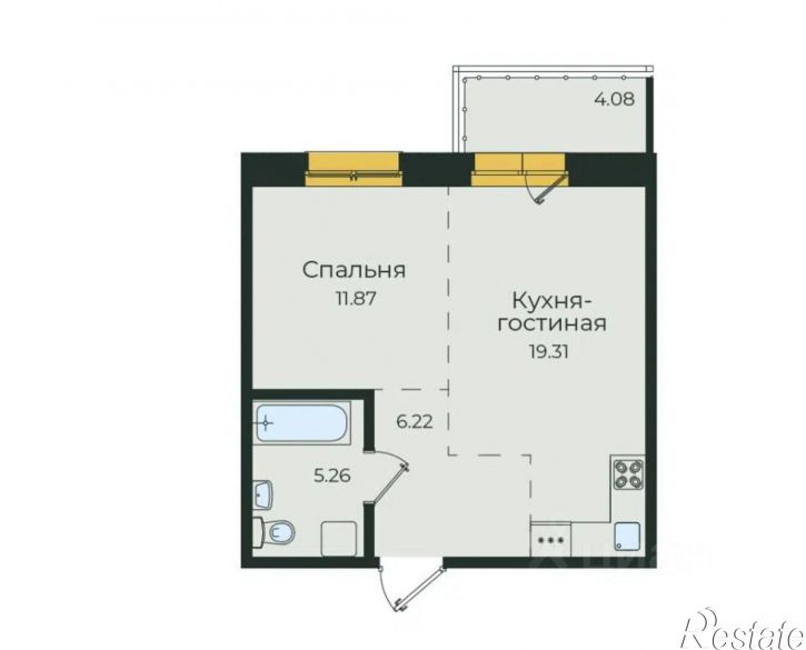 1-комн квартира ул Пискунова, 134а,  д. 134а
