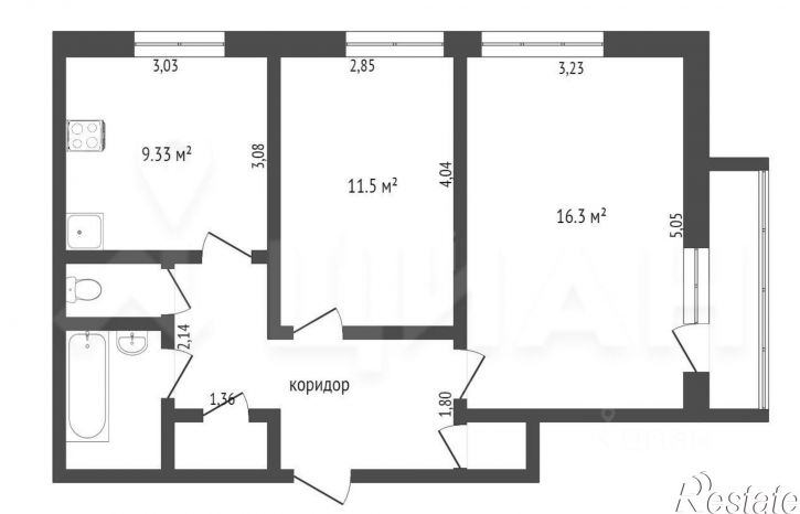 2-комн квартира улица Розы Люксембург, 293,  д. 293