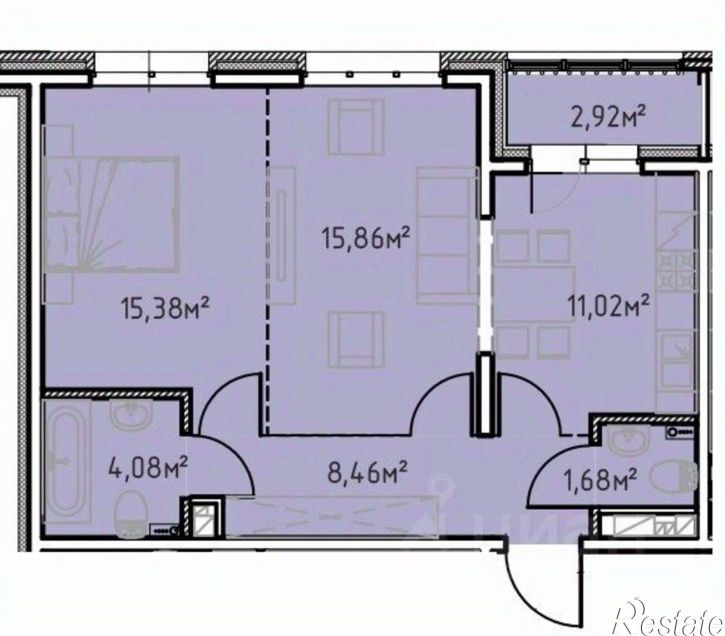 2-комн квартира в новом доме ул Марии Ульяновой, 25А/3,  д. 25А/3