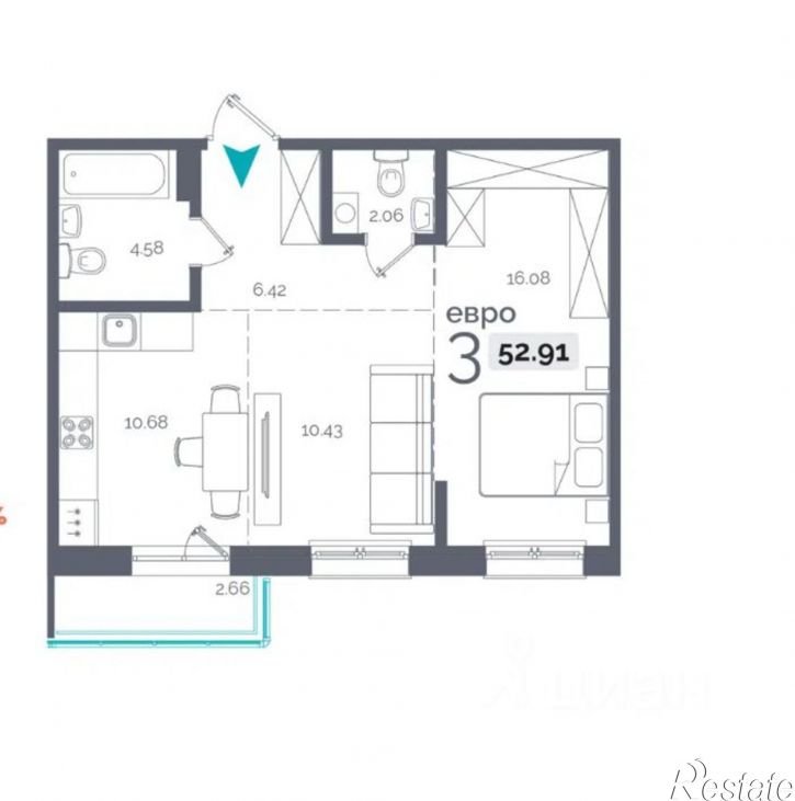 2-комн квартира Пулковский пер, 28,  д. 28