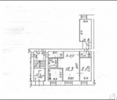 3-комн, 53кв м, этаж 1/3 Донская улица, 19