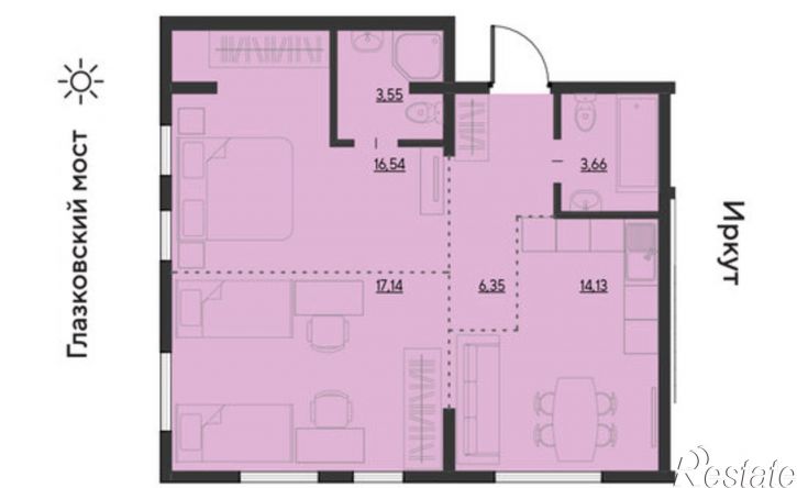 3-комн квартира улица Набережная Иркута, 23,  д. 23