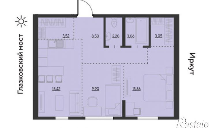 3-комн квартира улица Набережная Иркута, 23,  д. 23