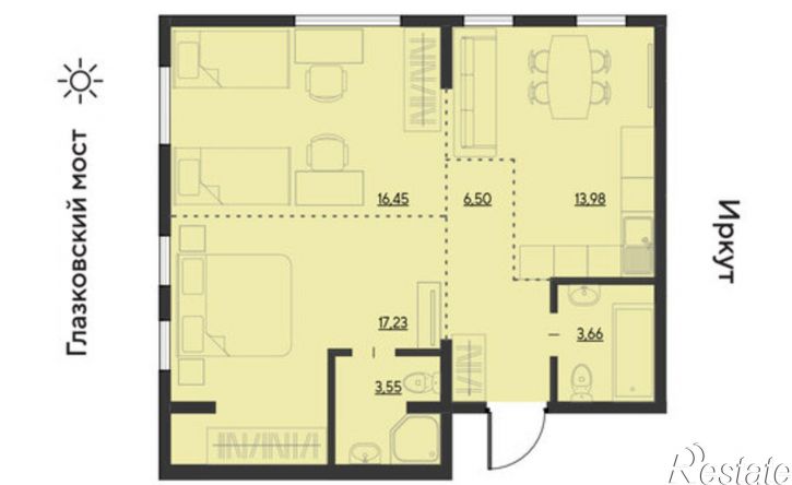 3-комн квартира улица Набережная Иркута, 23,  д. 23