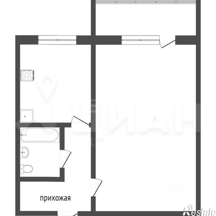1-комн квартира Дальневосточная улица, 1Г,  д. 1Г