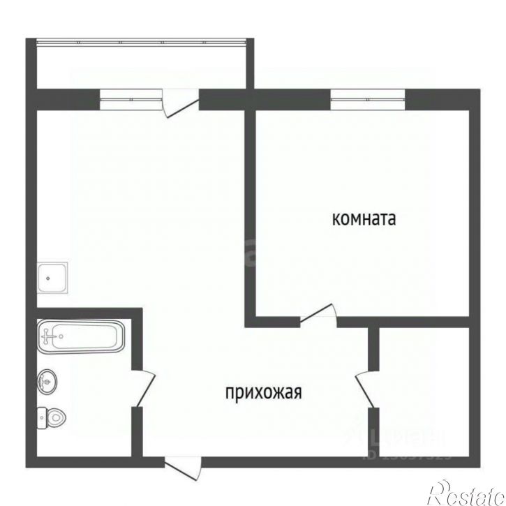 1-комн квартира ул Марии Ульяновой, 25А/2,  д. 25А/2