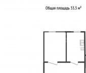 1-комн, 33кв м, этаж 1/9 улица Багратиона, 49