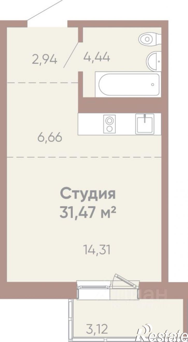 1-комн квартира в новом доме ул Советская, 109/3,  д. 109/3