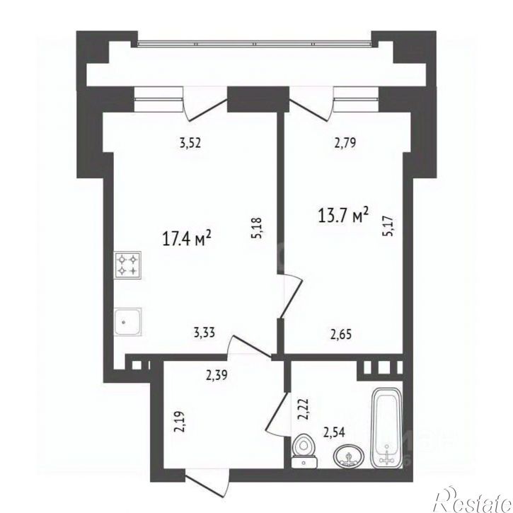 2-комн квартира улица Лермонтова, 341/6,  д. 341/6